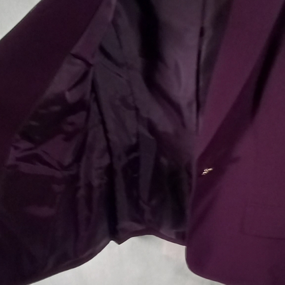 Calvin Klein Plum Single Button Blazer Size 12 - Picture 4 of 6